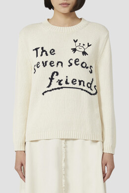 Max Mara: Свитер с надписями 