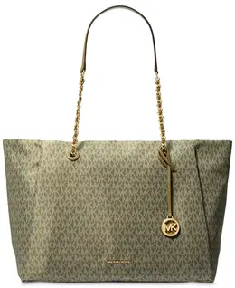 Грузинская большая нейлоновая сумка-тоут с верхней молнией Michael Kors, зеленый 22922234 | safari green