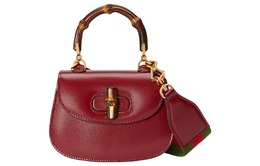 Gucci Бамбуковая кожаная сумка 1947 мини женская терракотовая 686864-10odt-6674