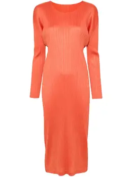 Pleats Please Issey Miyake: Платье миди 