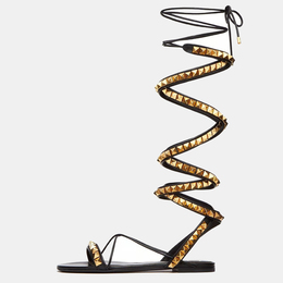 Valentino: Чёрные сандалии  Rockstud