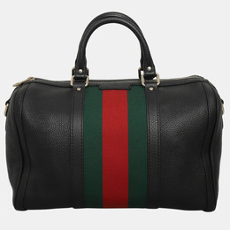 Gucci Leather Vintage Web Boston Bag 1244215
