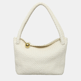 Bottega Veneta White Leather Tosca Intrecciato Bag 1242918