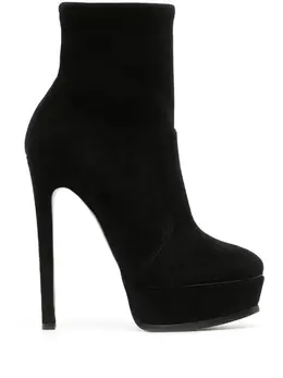 Casadei: Чёрные ботинки  Flora