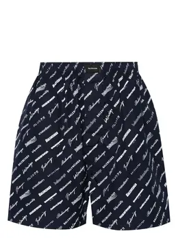 Balenciaga: Шорты с принтом 