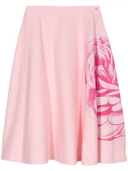 Marni: Юбка с растительным принтом 