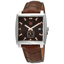 Tag Heuer Monaco Brown Diamond Dial Ladies Watch waw131e.fc6420