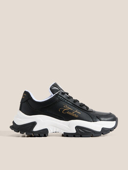 Versace Jeans Couture: Чёрные кроссовки 