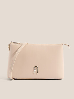 Furla: Бежевая сумка 