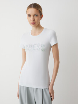 Guess: Голубая футболка 