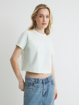 Guess: Зелёная футболка 