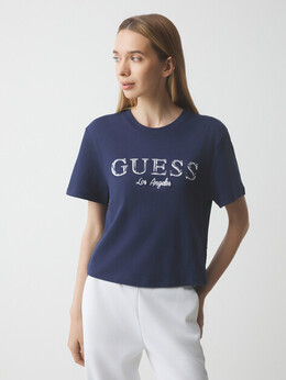 Guess: Тёмная футболка 