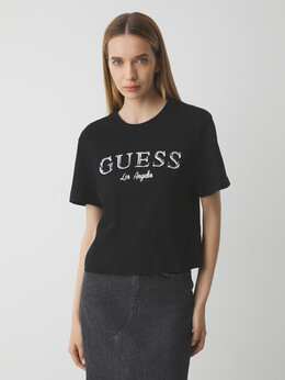Guess: Чёрная футболка 