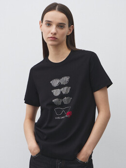 Karl Lagerfeld: Чёрная футболка 