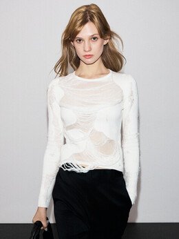 Mm6 Maison Margiela: Белый свитер 