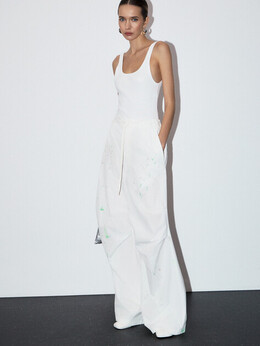 Mm6 Maison Margiela: Белые брюки 
