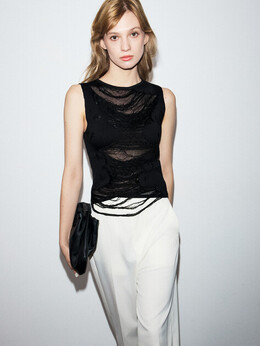 Mm6 Maison Margiela: Чёрная майка 