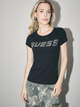 Guess: Чёрная футболка 