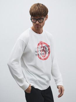 Mm6 Maison Margiela: Белая футболка 
