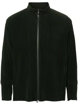 Homme Plissé Issey Miyake: Зелёная рубашка 