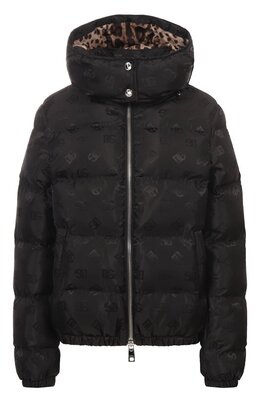 Dolce & Gabbana: Чёрный пуховик 