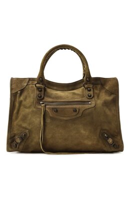 Balenciaga: Сумка цвета хаки 