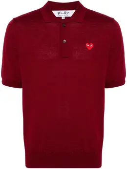 Comme Des Garçons Play: Поло  Heart из шерсти