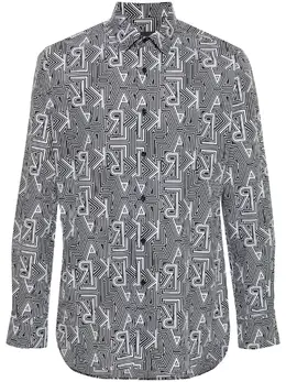 Karl Lagerfeld: Рубашка с геометрическим принтом 