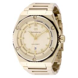 Technomarine tm-416076 Coral Legacy Mens Watch Gold Dial 2-tone Black/Plastic & Stainless Steel Case with Gold-Tone Bracelet