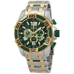 Invicta Pro Diver Chronograph Green Dial Mens Watch 25857