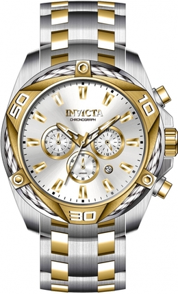 Invicta Bolt Chronograph Quartz Silver Dial Mens Watch 34126