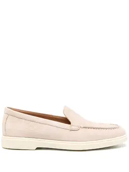 Santoni: Бежевые мокасины 