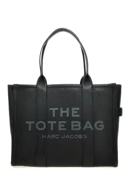 Marc Jacobs-The Leather Large Tote Tote Nero-Donna 52899649421652