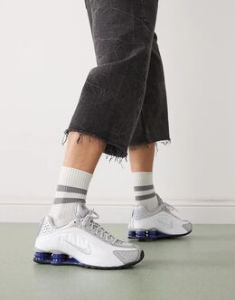 Кроссовки унисекс Nike Shox R4 белого цвета 142405152 | white