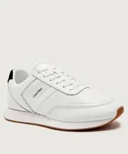 Кожаные кроссовки в стиле ретро для бега Calvin Klein, белый ym0ym01381 | bianco