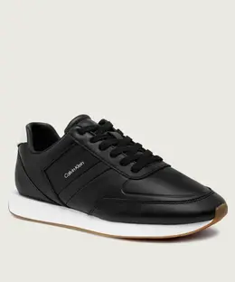 Кожаные кроссовки в стиле ретро для бега Calvin Klein, черный ym0ym01381 | nero