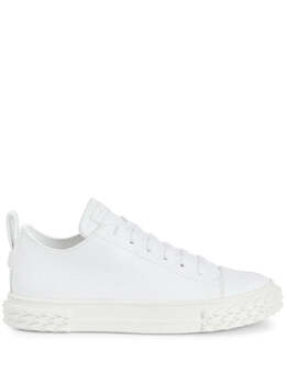 Белые кроссовки с рельефной резиновой подошвой Giuseppe Zanotti 8610946580540 | white