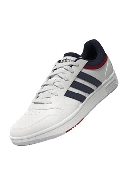 Мужские амортизирующие кроссовки Hoops 3.0 в стиле ретро под кожу Adidas, цвет Ftwr White 4064053686624 | ftwr white