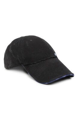 Balenciaga: Чёрная кепка 