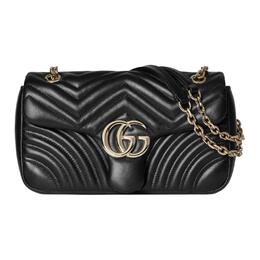 Gucci Сумка GG Marmont из ягненка среднего размера черная женская 837267-aae38-1000