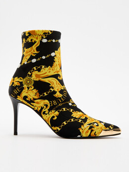 Versace Jeans Couture: Чёрные ботинки 