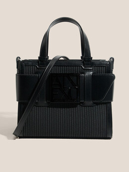 Armani Exchange: Чёрная спортивная сумка 