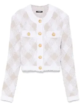 Balmain: Твидовая куртка 