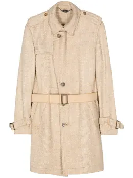 Fendi Pre-Owned: Кожаное пальто 