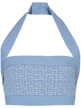 Balmain: Голубой топ  PB