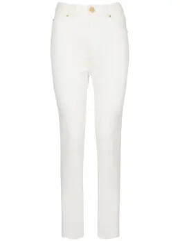 Balmain: Белые джинсы 