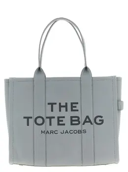 Marc Jacobs-The Leather Large Tote Tote Grigio-Donna 52910494679380