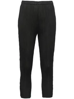 Pleats Please Issey Miyake: Чёрные брюки 