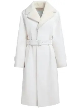 Marni: Кожаное пальто 