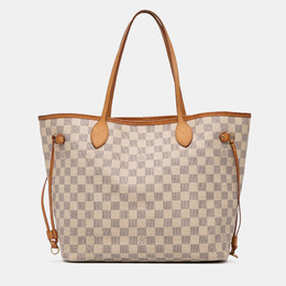 Louis Vuitton: Белая сумка-шоппер  Neverfull MM